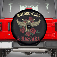 Motorcycle Women Biker Spare Tire Cover Motorcycles And Mascara Roses - Wonder Print Shop