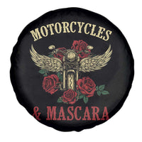 Motorcycle Women Biker Spare Tire Cover Motorcycles And Mascara Roses - Wonder Print Shop