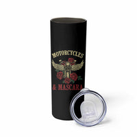 Motorcycle Women Biker Skinny Tumbler Motorcycles And Mascara Roses