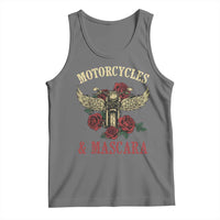 Motorcycle Women Biker Tank Top Motorcycles And Mascara Roses - Wonder Print Shop