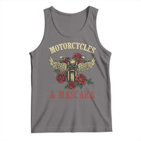 Motorcycle Women Biker Tank Top Motorcycles And Mascara Roses - Wonder Print Shop