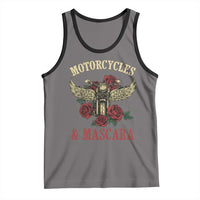 Motorcycle Women Biker Tank Top Motorcycles And Mascara Roses - Wonder Print Shop