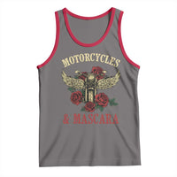 Motorcycle Women Biker Tank Top Motorcycles And Mascara Roses - Wonder Print Shop