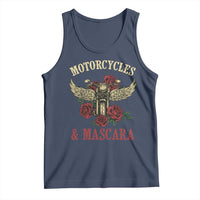 Motorcycle Women Biker Tank Top Motorcycles And Mascara Roses - Wonder Print Shop