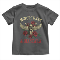 Motorcycle Women Biker Toddler T Shirt Motorcycles And Mascara Roses - Wonder Print Shop