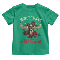 Motorcycle Women Biker Toddler T Shirt Motorcycles And Mascara Roses - Wonder Print Shop