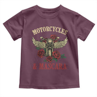 Motorcycle Women Biker Toddler T Shirt Motorcycles And Mascara Roses - Wonder Print Shop