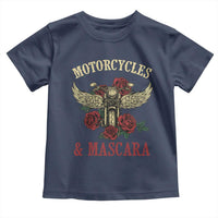 Motorcycle Women Biker Toddler T Shirt Motorcycles And Mascara Roses - Wonder Print Shop