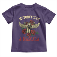 Motorcycle Women Biker Toddler T Shirt Motorcycles And Mascara Roses - Wonder Print Shop