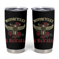 Motorcycle Women Biker Tumbler Cup Motorcycles And Mascara Roses