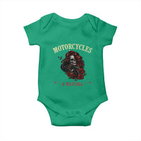 Skeleton Motorcycle Biker Baby Onesie Motorcycles And Mascara Roses - Wonder Print Shop