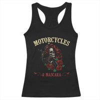 Skeleton Motorcycle Biker Racerback Tank Top Motorcycles And Mascara Roses - Wonder Print Shop