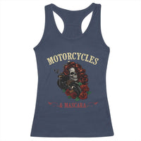 Skeleton Motorcycle Biker Racerback Tank Top Motorcycles And Mascara Roses - Wonder Print Shop