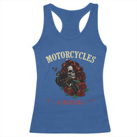 Skeleton Motorcycle Biker Racerback Tank Top Motorcycles And Mascara Roses - Wonder Print Shop