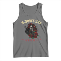 Skeleton Motorcycle Biker Tank Top Motorcycles And Mascara Roses - Wonder Print Shop