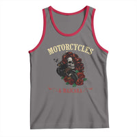 Skeleton Motorcycle Biker Tank Top Motorcycles And Mascara Roses - Wonder Print Shop