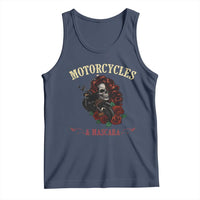 Skeleton Motorcycle Biker Tank Top Motorcycles And Mascara Roses - Wonder Print Shop