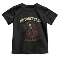 Skeleton Motorcycle Biker Toddler T Shirt Motorcycles And Mascara Roses - Wonder Print Shop