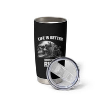 Funny Biker Skeleton Motorcycle Rider Tumbler Cup Life Is Better When You Ride