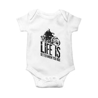 Funny Motorcycle Biker Baby Onesie Life Is Better When You Ride - Wonder Print Shop