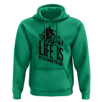 Funny Motorcycle Biker Hoodie Life Is Better When You Ride - Wonder Print Shop
