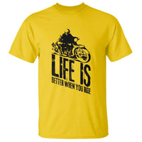Funny Motorcycle Biker T Shirt Life Is Better When You Ride - Wonder Print Shop