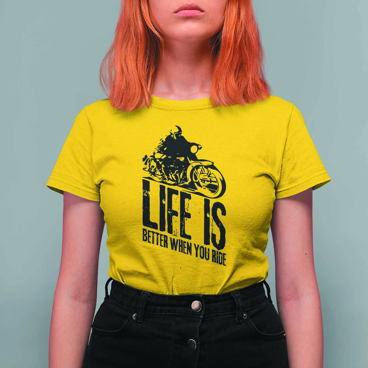 Funny Motorcycle Biker T Shirt For Women Life Is Better When You Ride - Wonder Print Shop