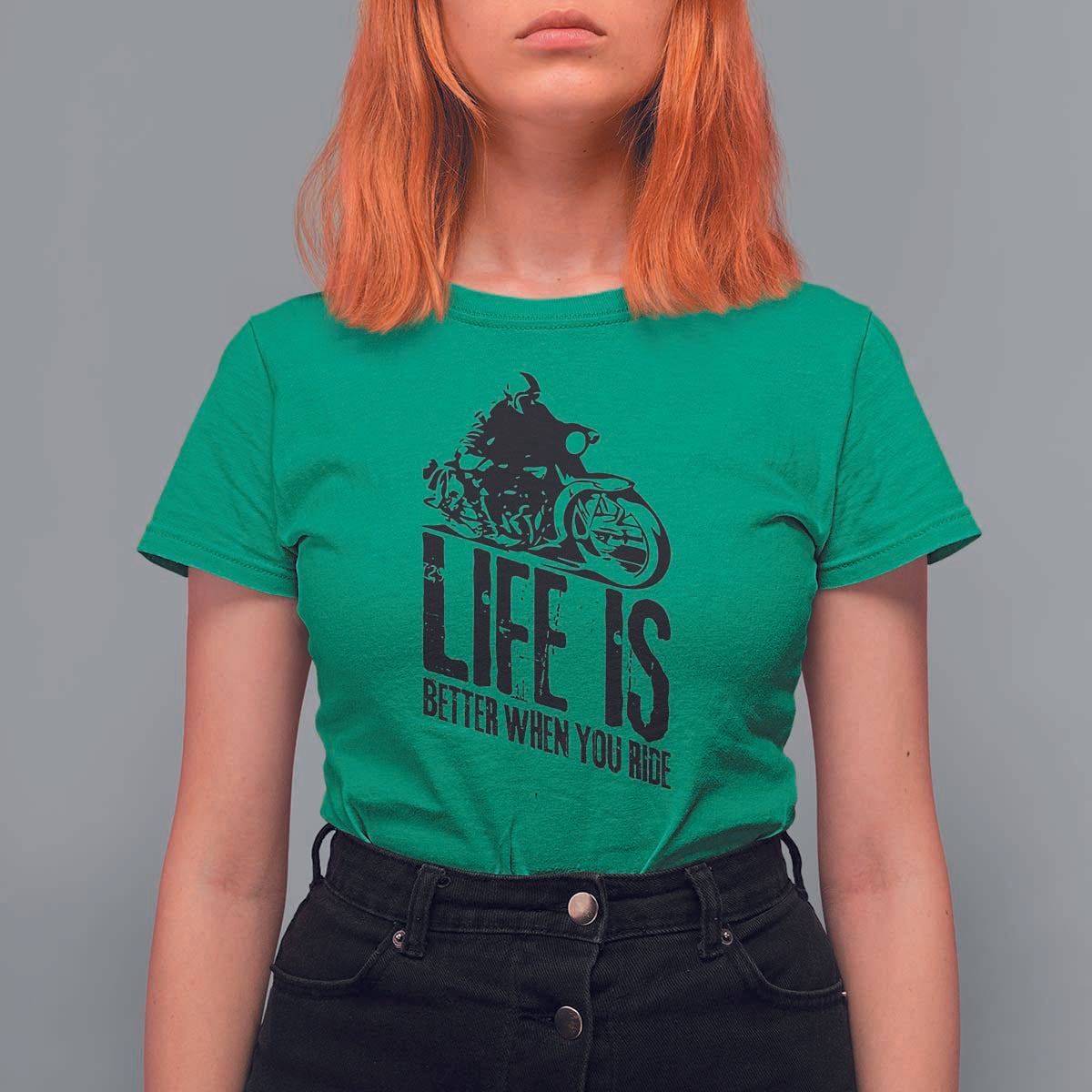 Funny Motorcycle Biker T Shirt For Women Life Is Better When You Ride - Wonder Print Shop