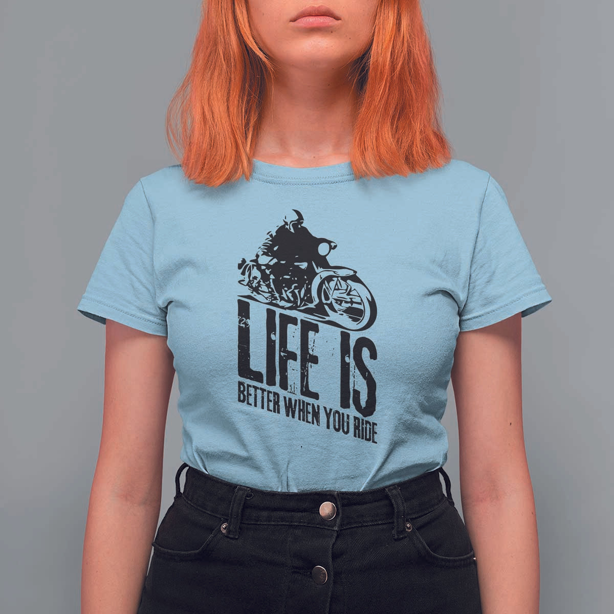 Funny Motorcycle Biker T Shirt For Women Life Is Better When You Ride - Wonder Print Shop