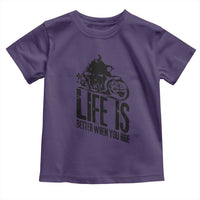 Funny Motorcycle Biker Toddler T Shirt Life Is Better When You Ride - Wonder Print Shop