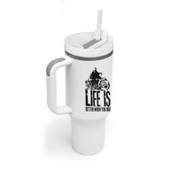 Funny Motorcycle Biker Tumbler With Handle Life Is Better When You Ride