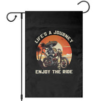 Funny Skeleton Mexican Motorcycle Biker Garden Flag Life Is A Journey Enjoy the Ride - Wonder Print Shop
