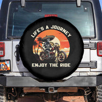 Funny Skeleton Mexican Motorcycle Biker Spare Tire Cover Life Is A Journey Enjoy the Ride - Wonder Print Shop