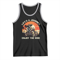 Funny Skeleton Mexican Motorcycle Biker Tank Top Life Is A Journey Enjoy the Ride - Wonder Print Shop