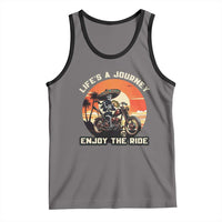 Funny Skeleton Mexican Motorcycle Biker Tank Top Life Is A Journey Enjoy the Ride - Wonder Print Shop