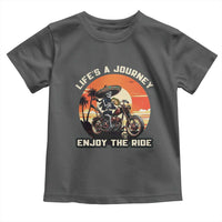 Funny Skeleton Mexican Motorcycle Biker Toddler T Shirt Life Is A Journey Enjoy the Ride - Wonder Print Shop