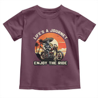 Funny Skeleton Mexican Motorcycle Biker Toddler T Shirt Life Is A Journey Enjoy the Ride - Wonder Print Shop