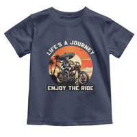 Funny Skeleton Mexican Motorcycle Biker Toddler T Shirt Life Is A Journey Enjoy the Ride - Wonder Print Shop