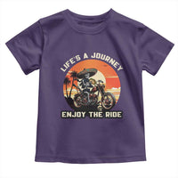 Funny Skeleton Mexican Motorcycle Biker Toddler T Shirt Life Is A Journey Enjoy the Ride - Wonder Print Shop