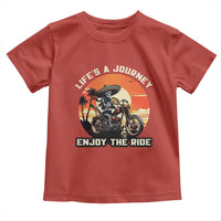 Funny Skeleton Mexican Motorcycle Biker Toddler T Shirt Life Is A Journey Enjoy the Ride - Wonder Print Shop