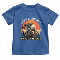 Funny Skeleton Mexican Motorcycle Biker Toddler T Shirt Life Is A Journey Enjoy the Ride - Wonder Print Shop