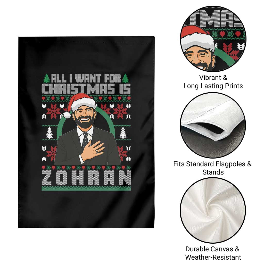 Zohran Mamdani Christmas Garden Flag All I Want For Xmas Is New York City - Wonder Print Shop