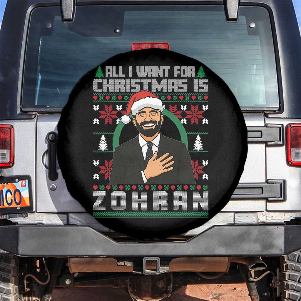 Zohran Mamdani Christmas Spare Tire Cover All I Want For Xmas Is New York City - Wonder Print Shop