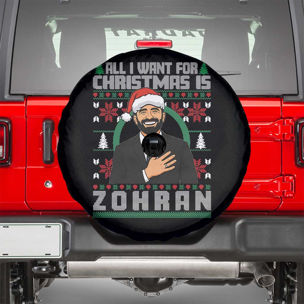 Zohran Mamdani Christmas Spare Tire Cover All I Want For Xmas Is New York City - Wonder Print Shop