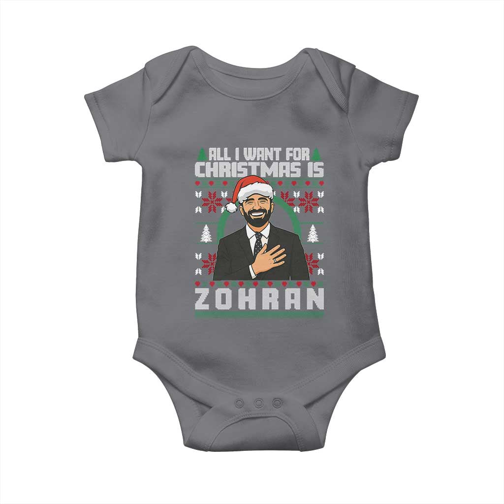 Zohran Mamdani Christmas Baby Onesie All I Want For Xmas Is New York City - Wonder Print Shop