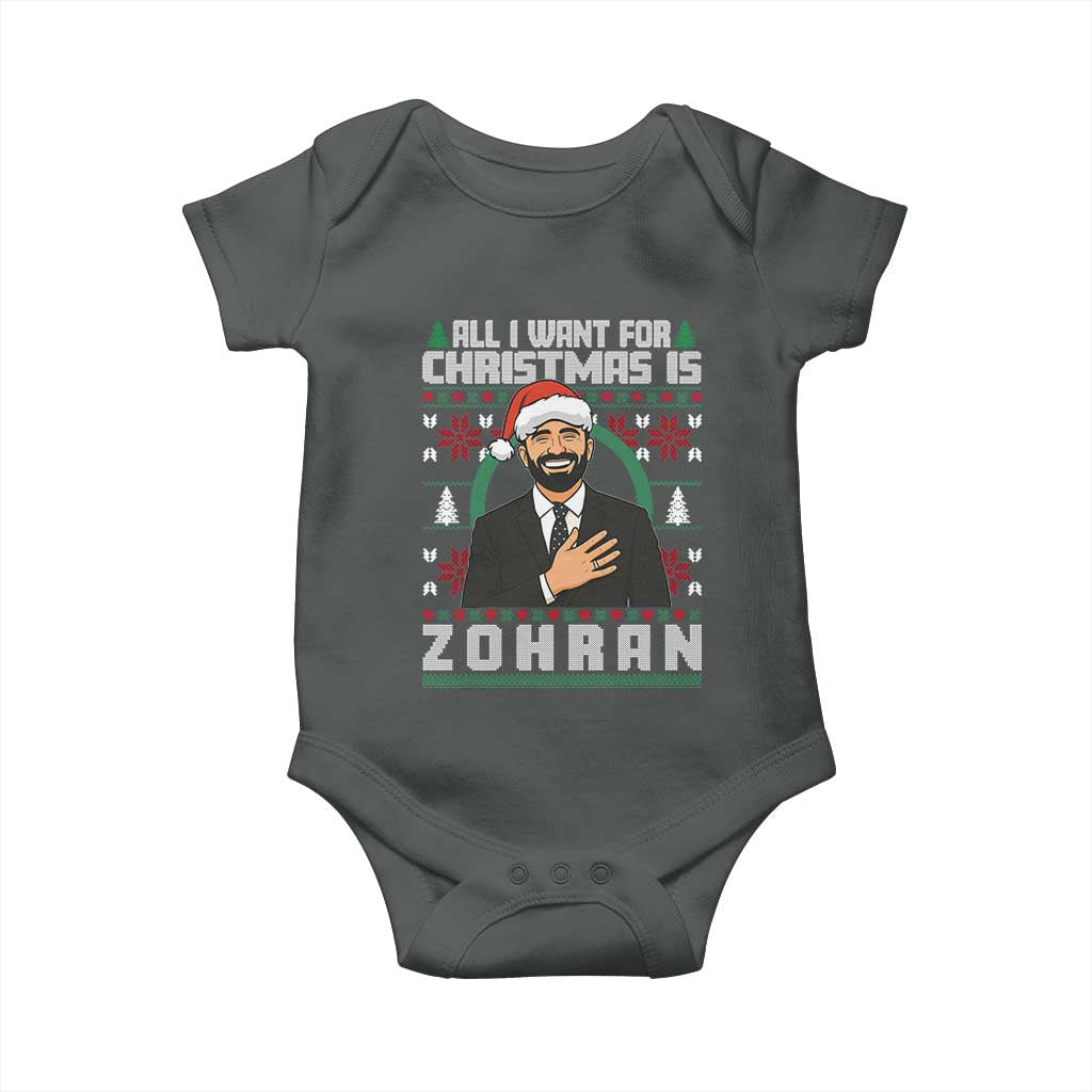 Zohran Mamdani Christmas Baby Onesie All I Want For Xmas Is New York City - Wonder Print Shop