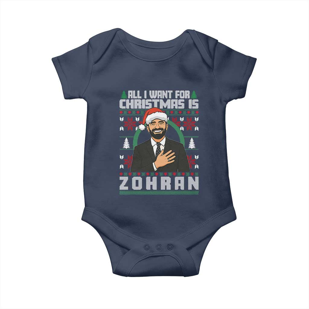 Zohran Mamdani Christmas Baby Onesie All I Want For Xmas Is New York City - Wonder Print Shop