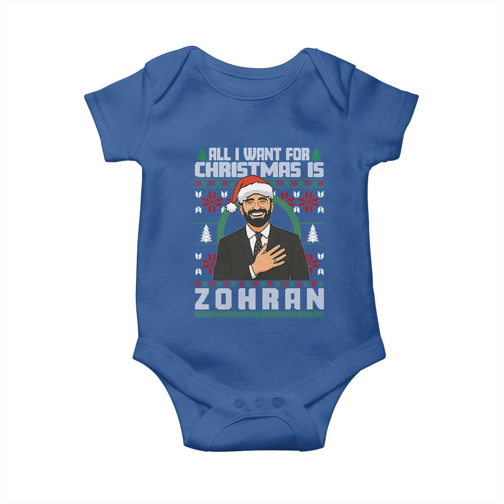 Zohran Mamdani Christmas Baby Onesie All I Want For Xmas Is New York City - Wonder Print Shop
