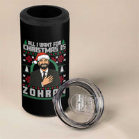 Zohran Mamdani Christmas 4 in 1 Can Cooler Tumbler All I Want For Xmas Is New York City - Wonder Print Shop