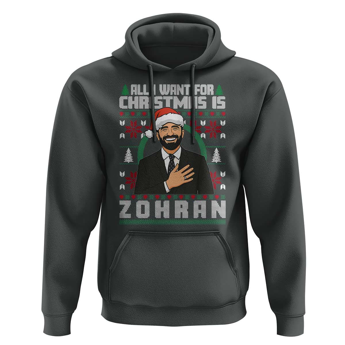 Zohran Mamdani Christmas Hoodie All I Want For Xmas Is New York City - Wonder Print Shop